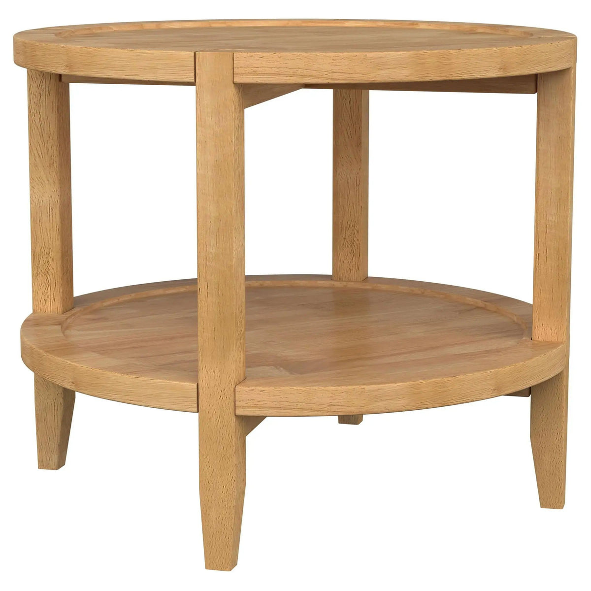 Camillo 2-piece Round Coffee and End Table Set Maple | 2-Piece Set | Rubberwood | Dining Room