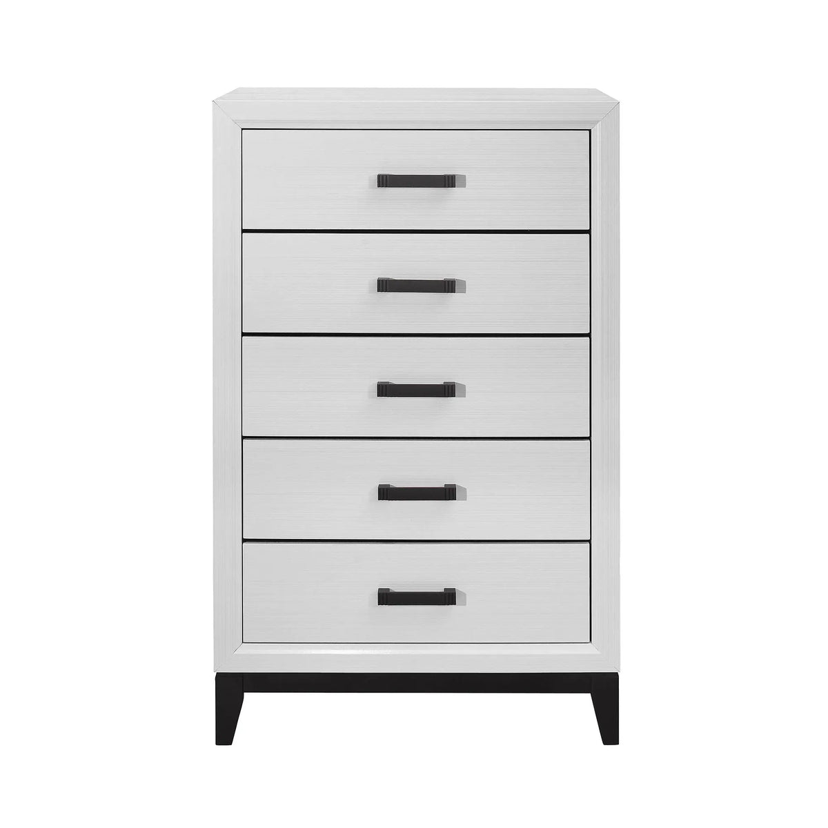 Mirage 5-Piece Bedroom Set | Rubber Wood Construction | Elegant Finish | Slat Design