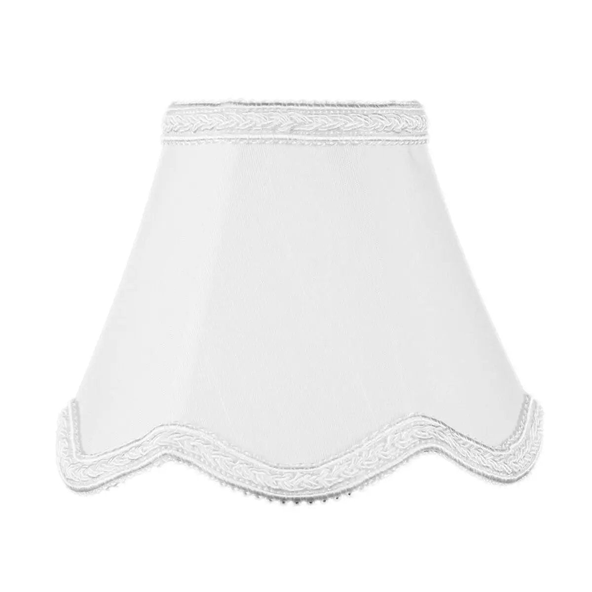Clip On Candelabra Shades | White Scallop | Set Of 6 | 4W X 5H