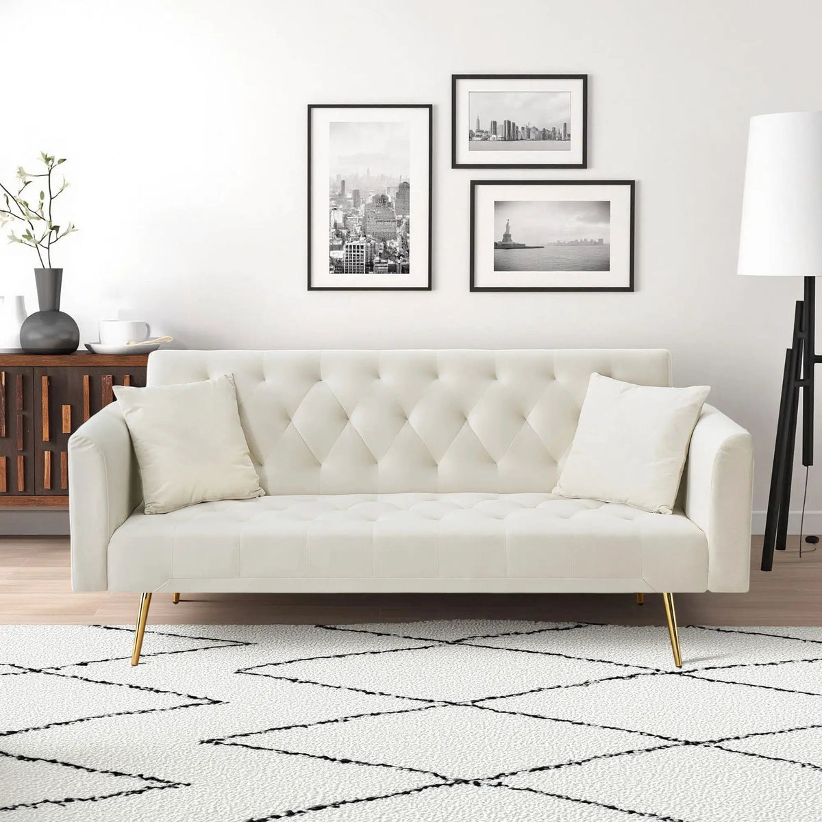 Convertible Folding Sofa Bed | Double Size | Small Space Design | Living Room Futon