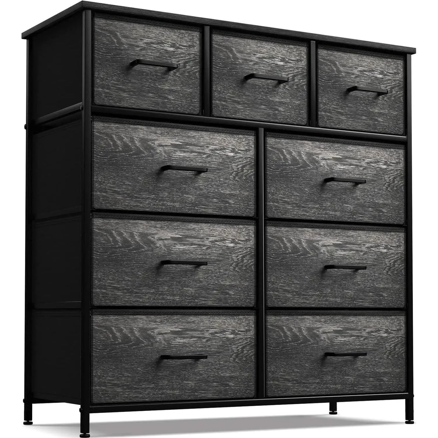 Faux Wood Dresser 9 Drawers For Bedroom Furniture Storage from PriceLows™