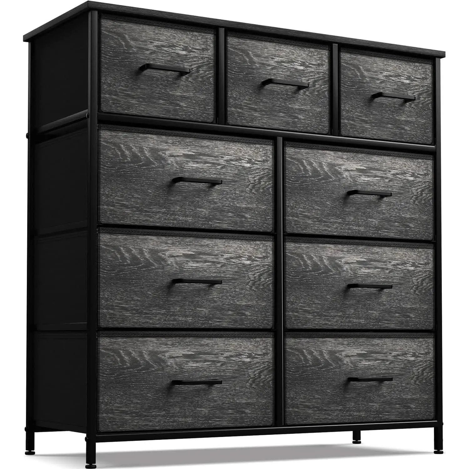 Faux Wood Dresser 9 Drawers For Bedroom Furniture Storage from PriceLows™