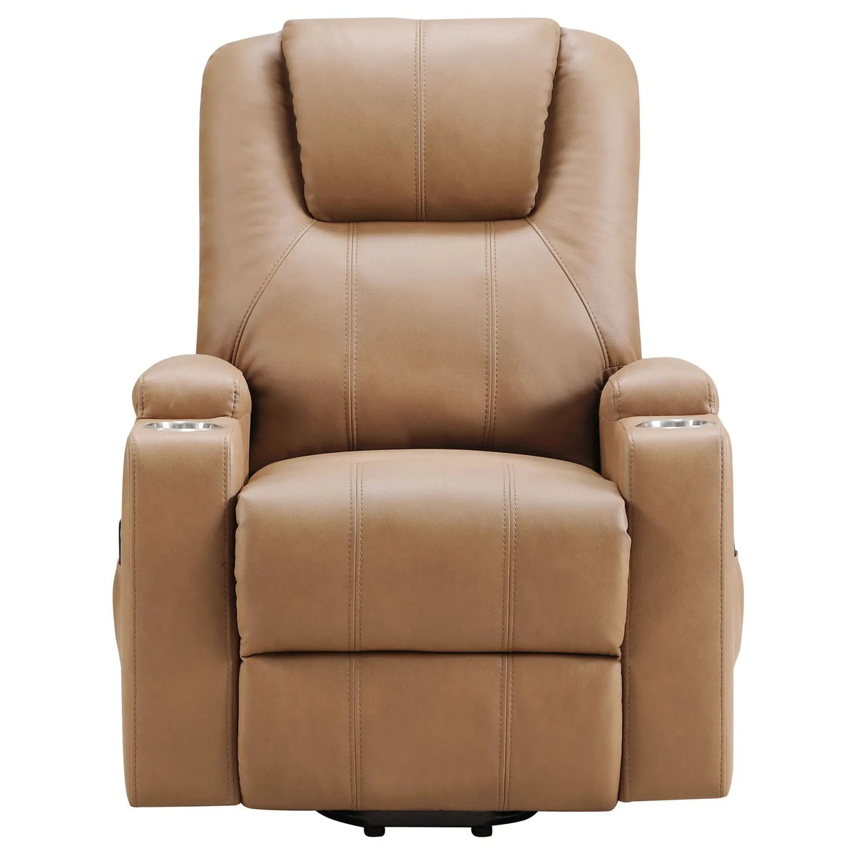Macklin Power Lift Massage Recliner | Heat And Massage | Dual Cupholders | Smooth Upholstery
