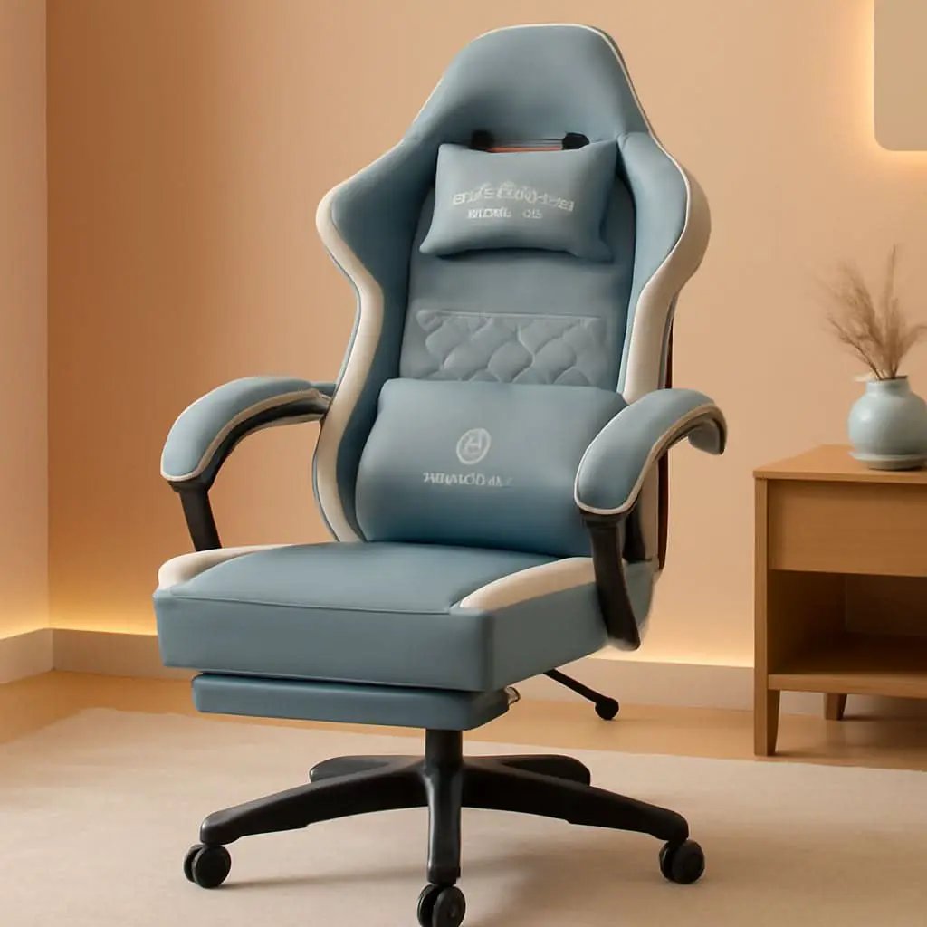 Blue Gaming Chair With Pocket Spring Cushion For Long Gaming Sessions from PriceLows™