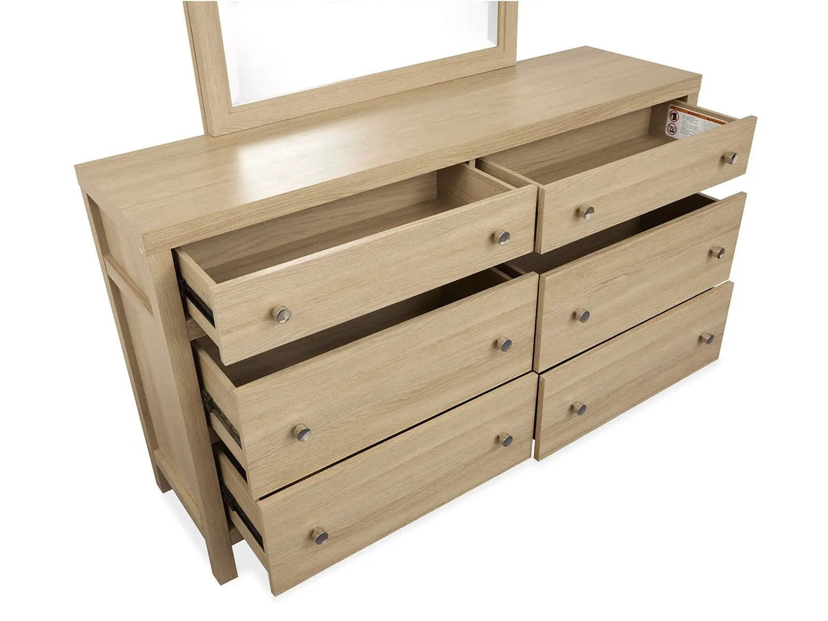 Merrifield Double Drawer Dresser | 4 Pieces | Oak Veneer | Bedroom