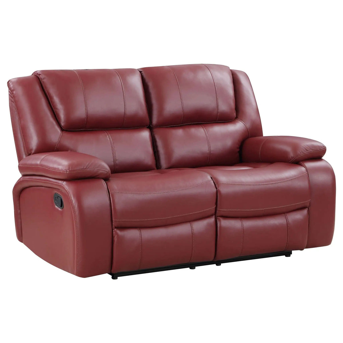 Camila Upholstered Motion Reclining Loveseat | 61.75 x 38.25 x 38 in | Metal & Plywood | Red