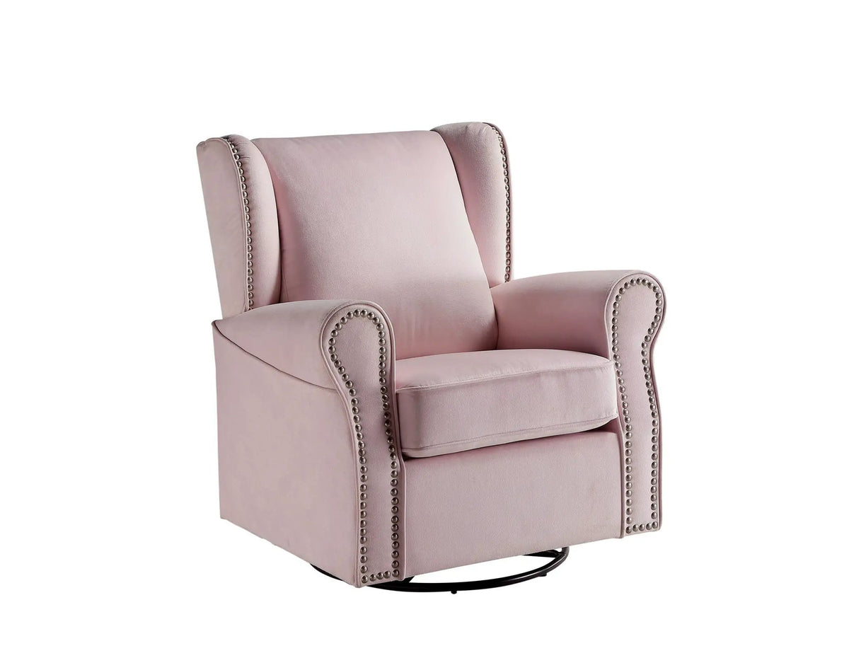 Tamaki Swivel Glider Chair | Pink | Modern Style | Three Color Options