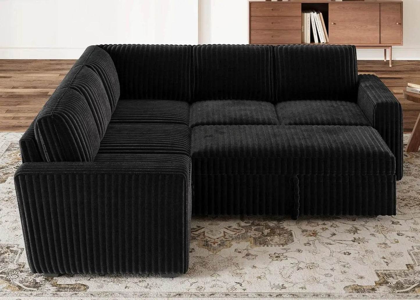 Modular Sleeper Sectional Sofa Charcoal With Storage from PriceLows™