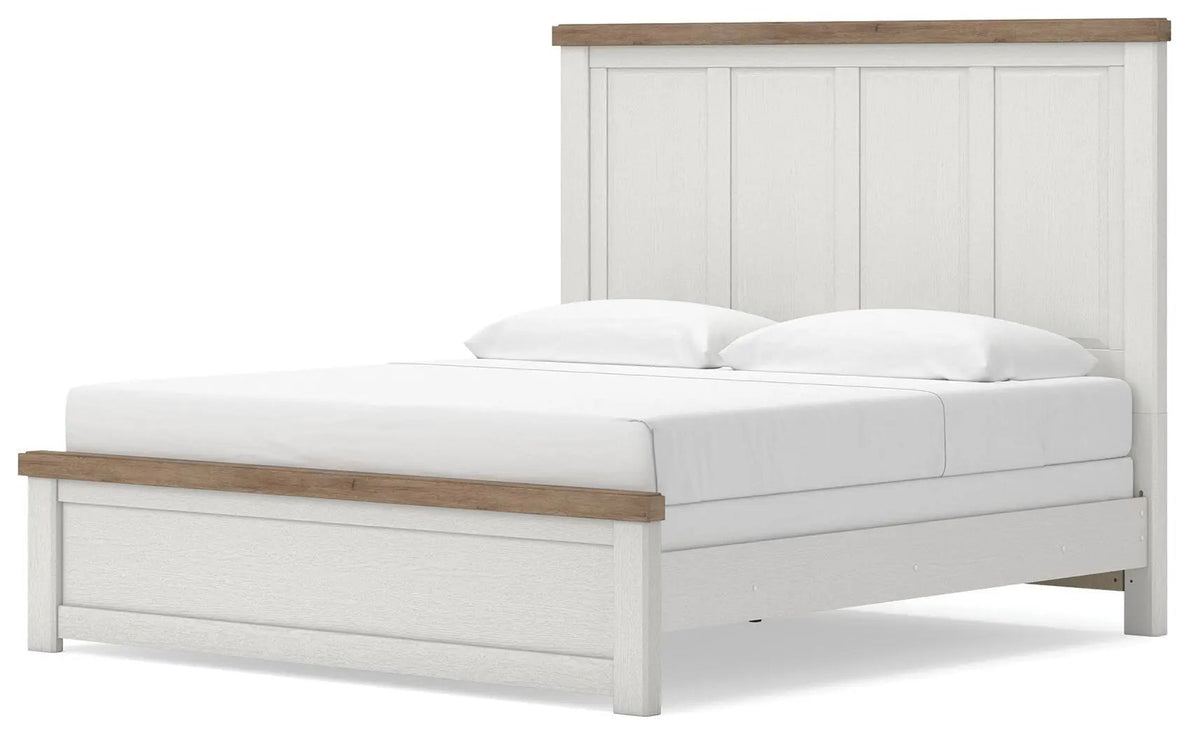 Panel Bed | White Finish | Farmhouse Style | King Size