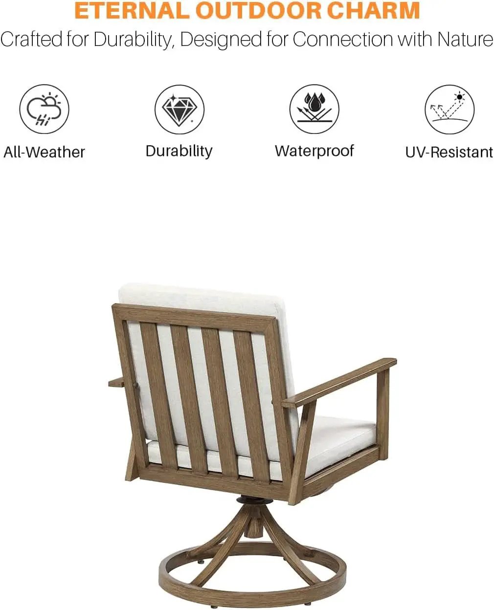 Nine Piece Outdoor Patio Dining Set with Swivel Chairs from PriceLows™
