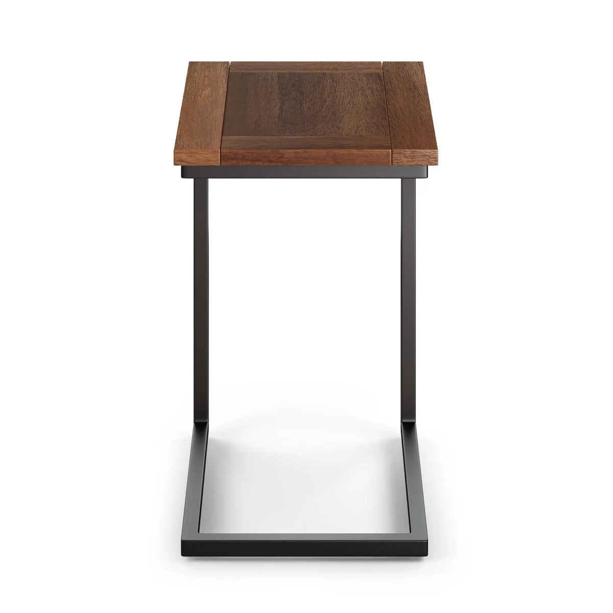 Skyler C-Shaped Side Table | Handcrafted | Powder-Coated Metal Base | Slide-Under Design