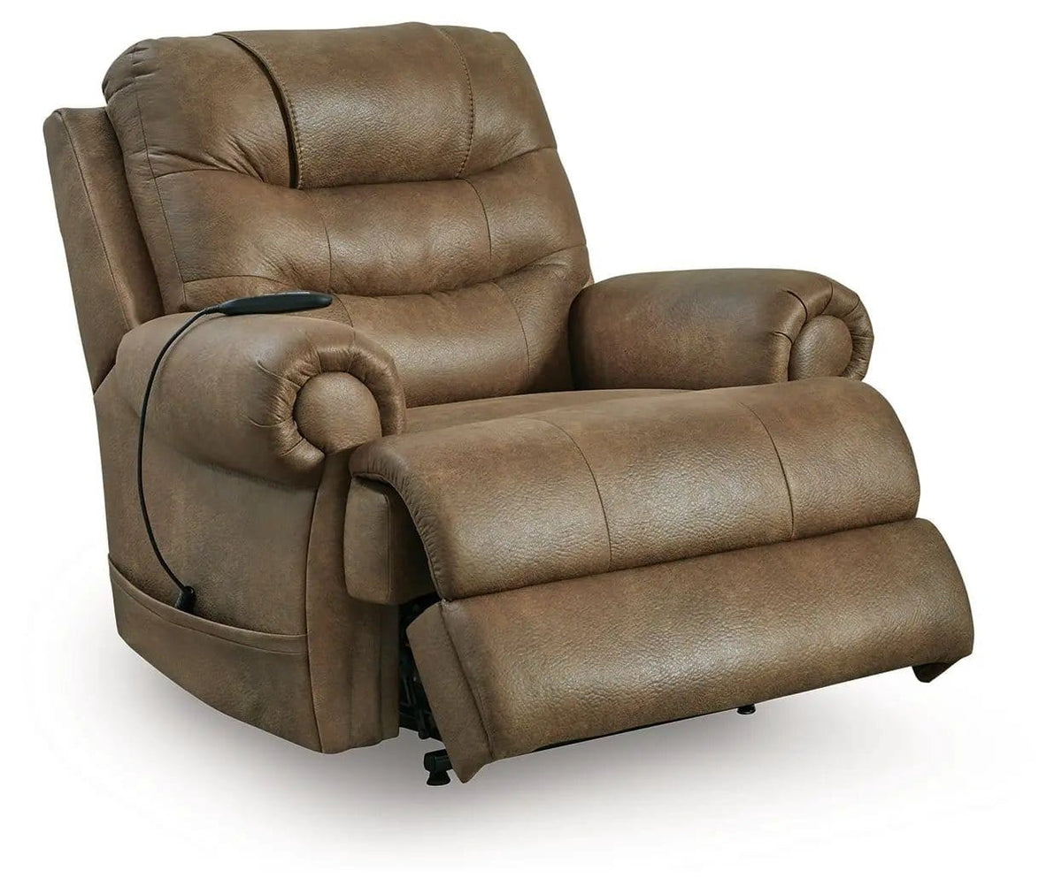 Revived and Restored Power Lift Recliner Lift Chair | 2 Pieces | Faux Leather & Steel | Living Room