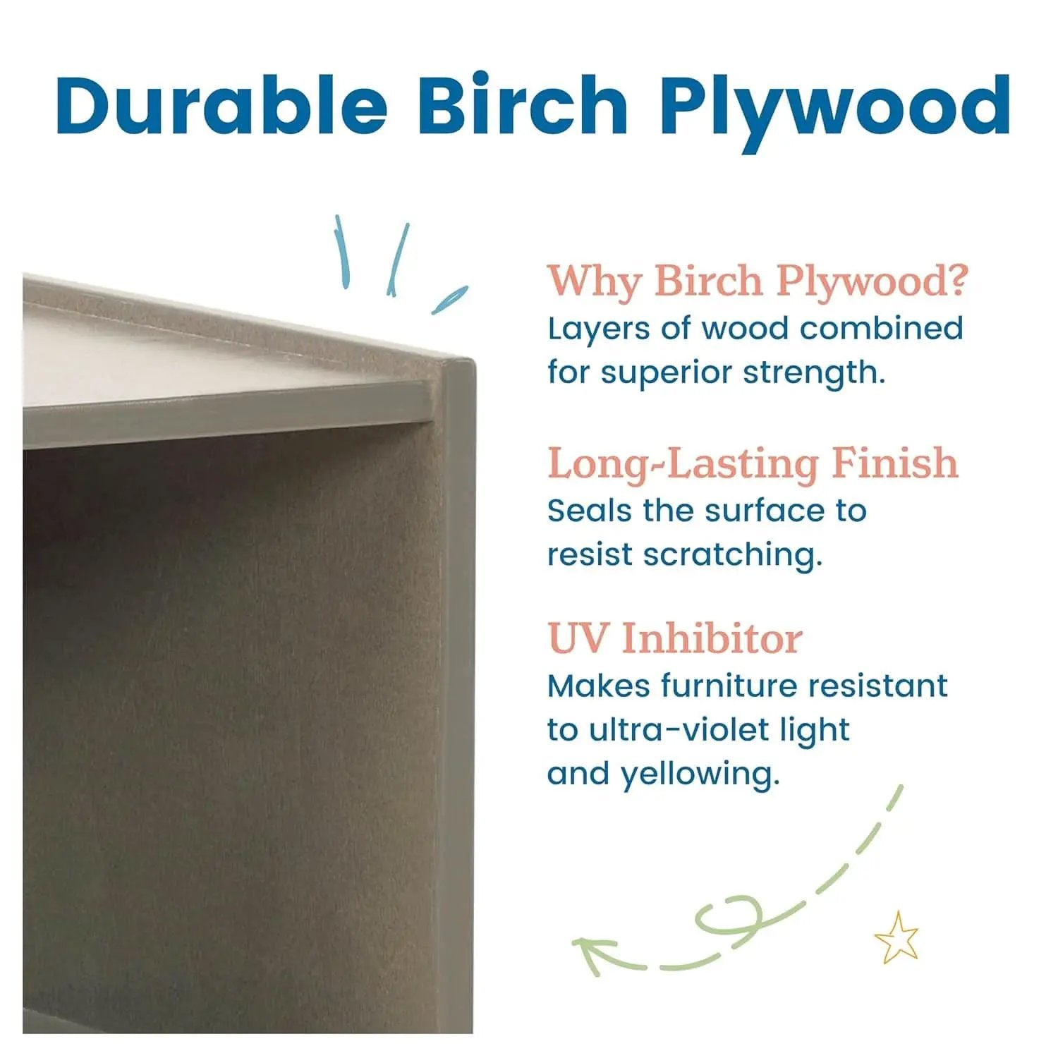 Single Sided Book Display Five Wide Slots Classroom Bookshelf Grey Wash from PriceLows™