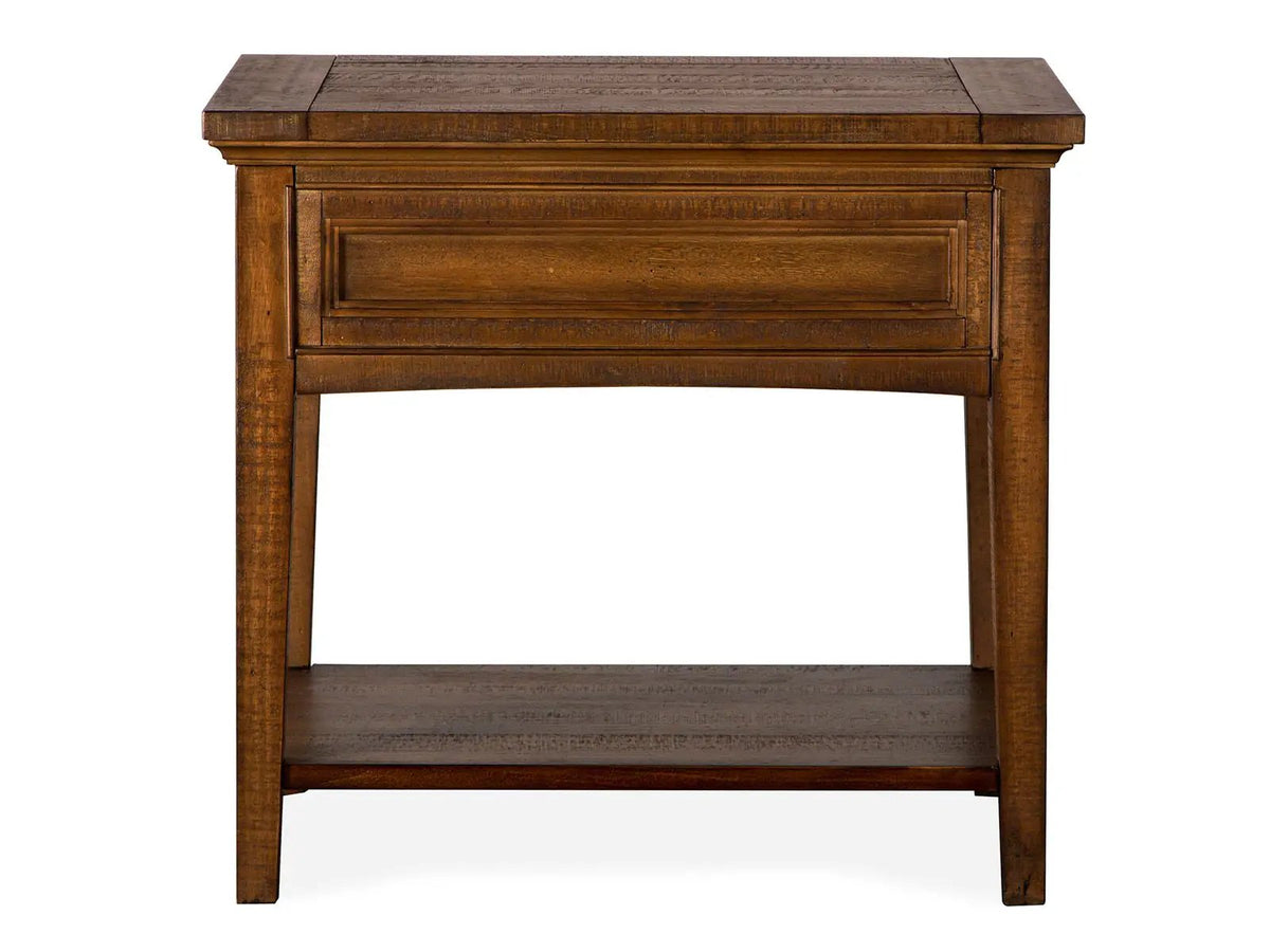 Bay Creek Rectangular End Table | Classic Styling | 26 Inch Width | Stunning Hardware