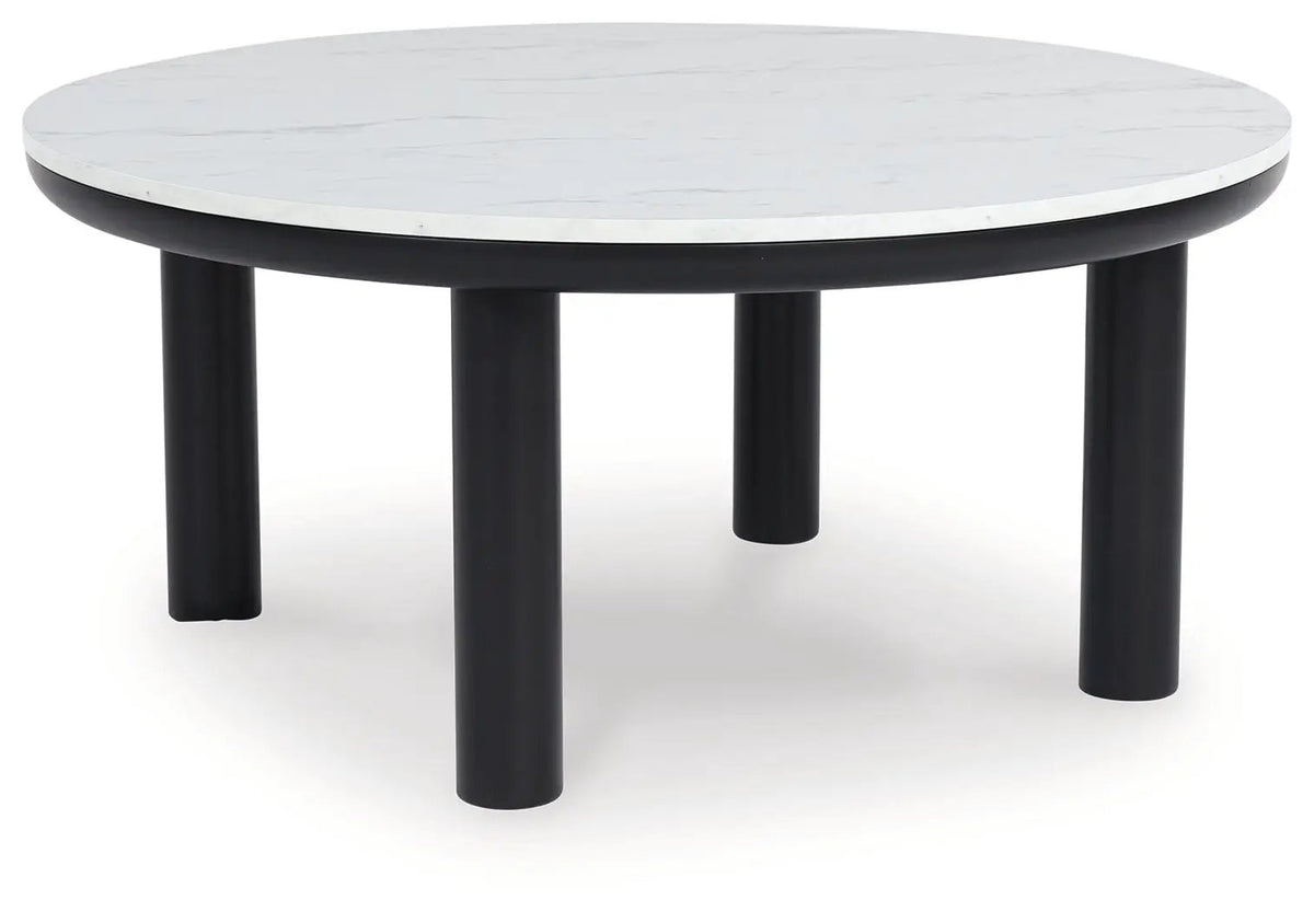 Xandrum Occasional Table Set | Set Of 3 | Black And White | 15.75 Inch Cocktail Table Height