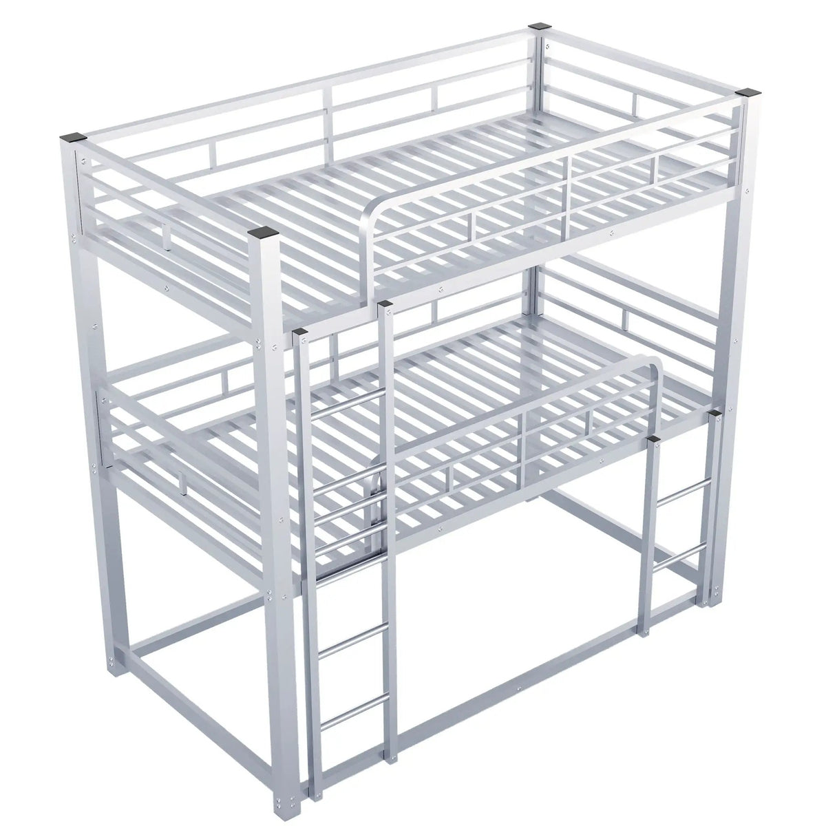 Triple Bunk Bed | Solid Metal Frame | Safety Guardrails | Space Saving