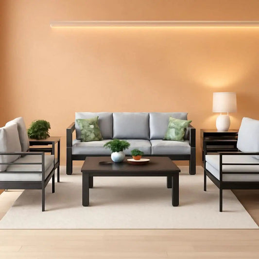 5 Piece Modern Aluminum Outdoor Patio Sectional Set from PriceLows™