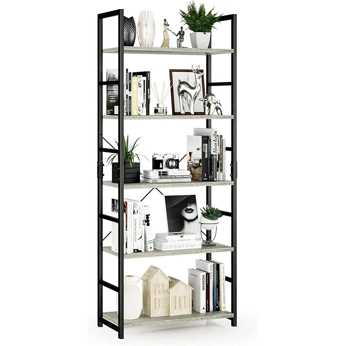 5-Tier Bookshelf for Home Office Scratch-Resistant from PriceLows™