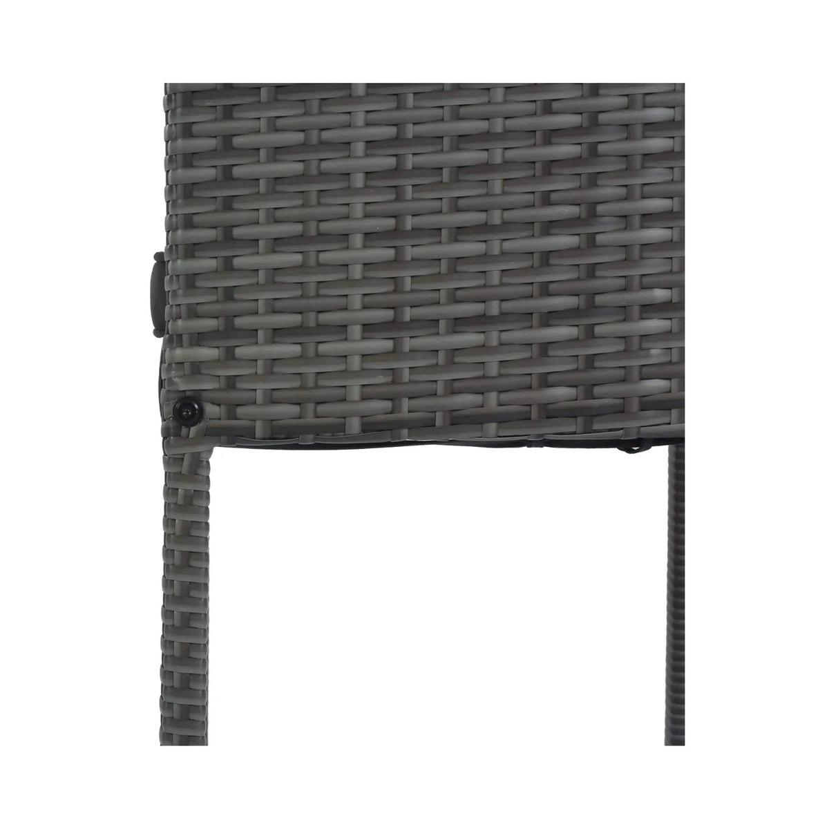 Wicker Patio Bar Set | 5-Piece Design | Acacia Wood Table | Cushioned Chairs