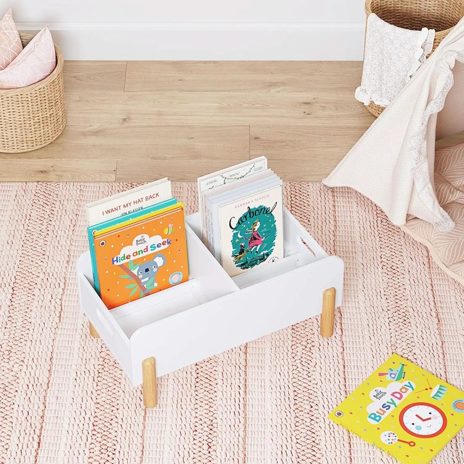 Montessori Toddler Bookshelf With Adjustable Dividers from PriceLows™