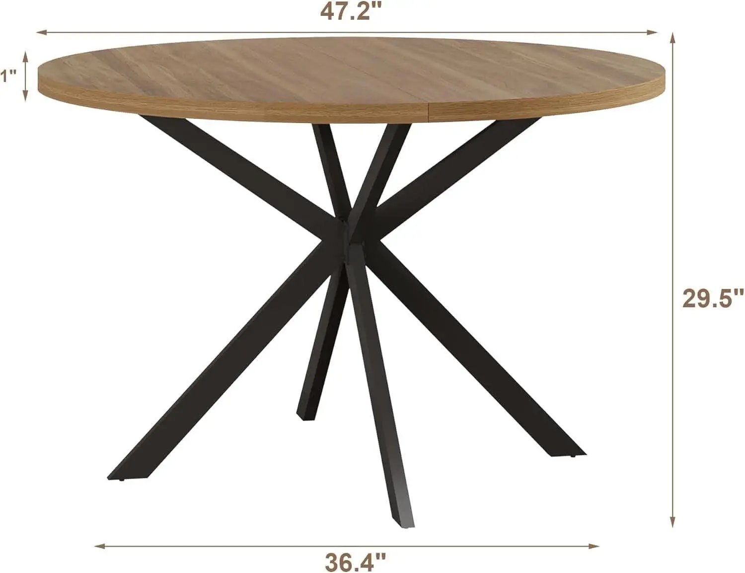 Walnut Dining Table For Four Farmhouse Kitchen Rustic from PriceLows™
