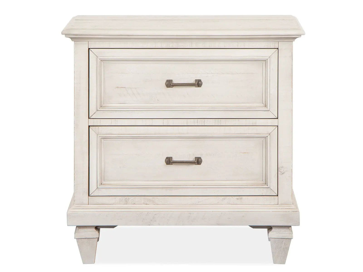 Newport Drawer Nightstand | 18 x 29 x 29 in | Veneer & Wood | Alabaster