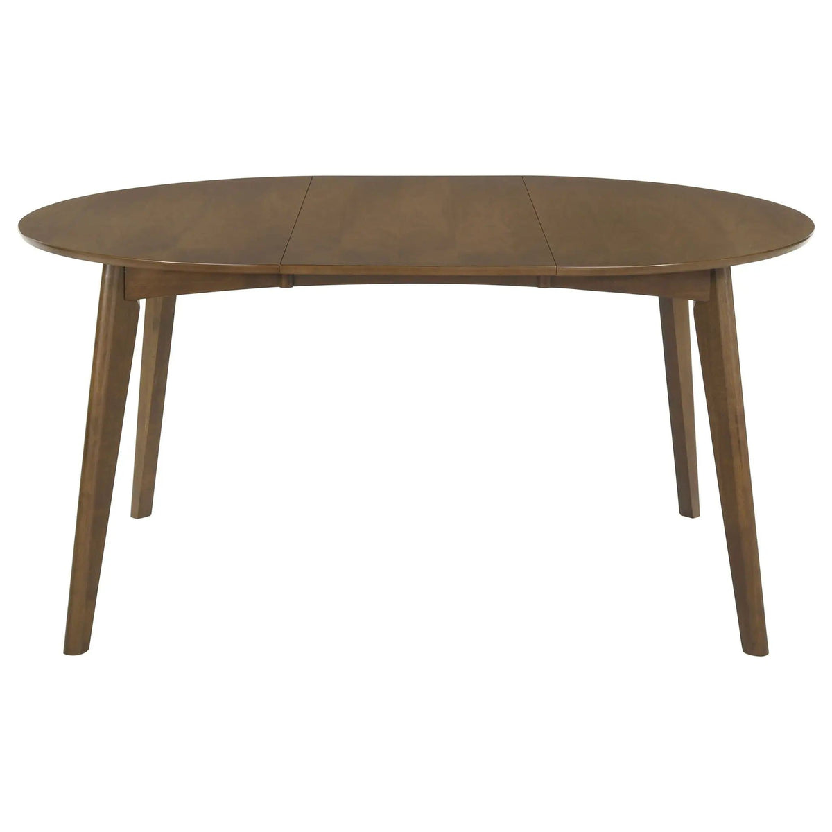 Jedda Oval 60-inch Extension Leaf Dining Table Dark | 42 x 42 x 30 in | Solid Wood & Walnut | Walnut