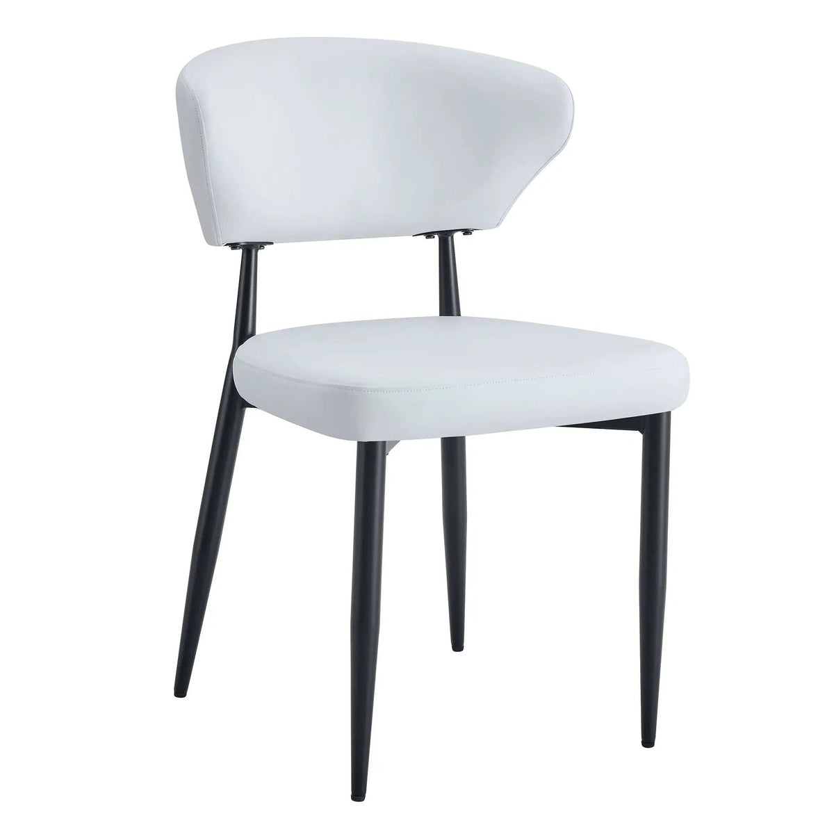 Minimalist Ergonomic Dining Chair With Curved Backres (Set of 4) | 2 Pieces | Metal | Dining Room