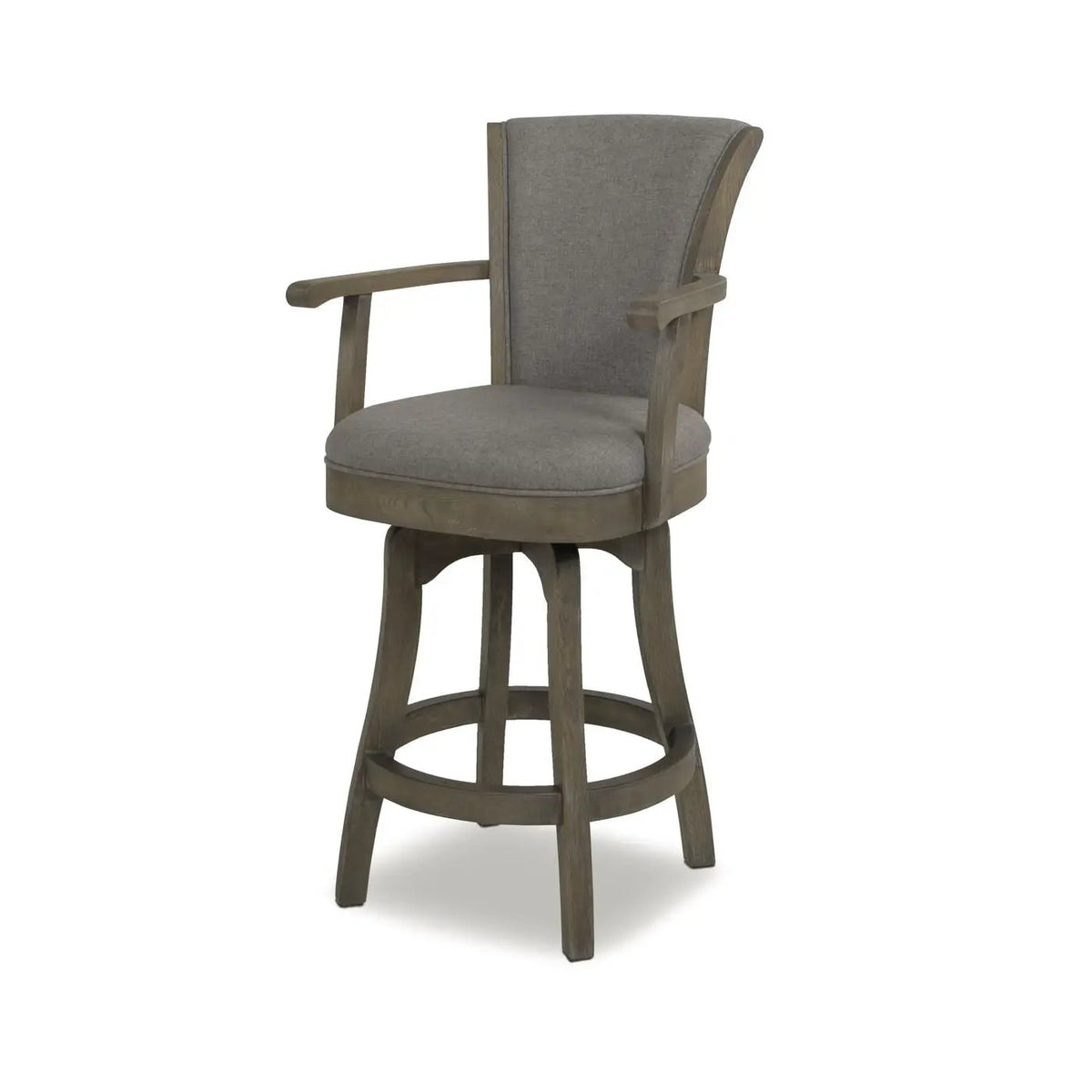 Williams Swivel Bar Stool | Counter Height | High Backrest | Sturdy Armrests