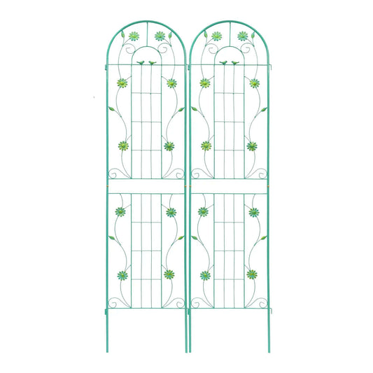 Metal Garden Trellis | Galvanized Steel | Powder Coated | 4 Piece Set