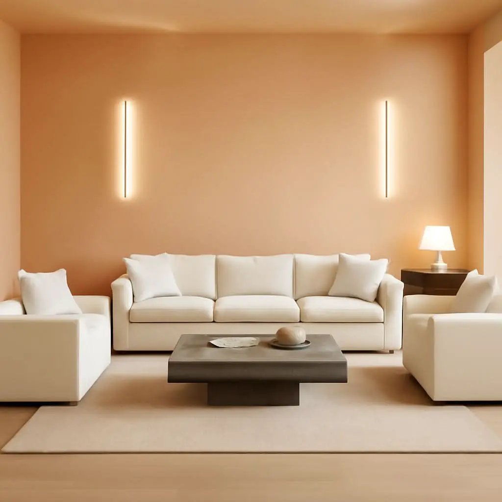 3 Piece Sofa Set Beige Chenille With 7 Pillows Living Room from PriceLows™