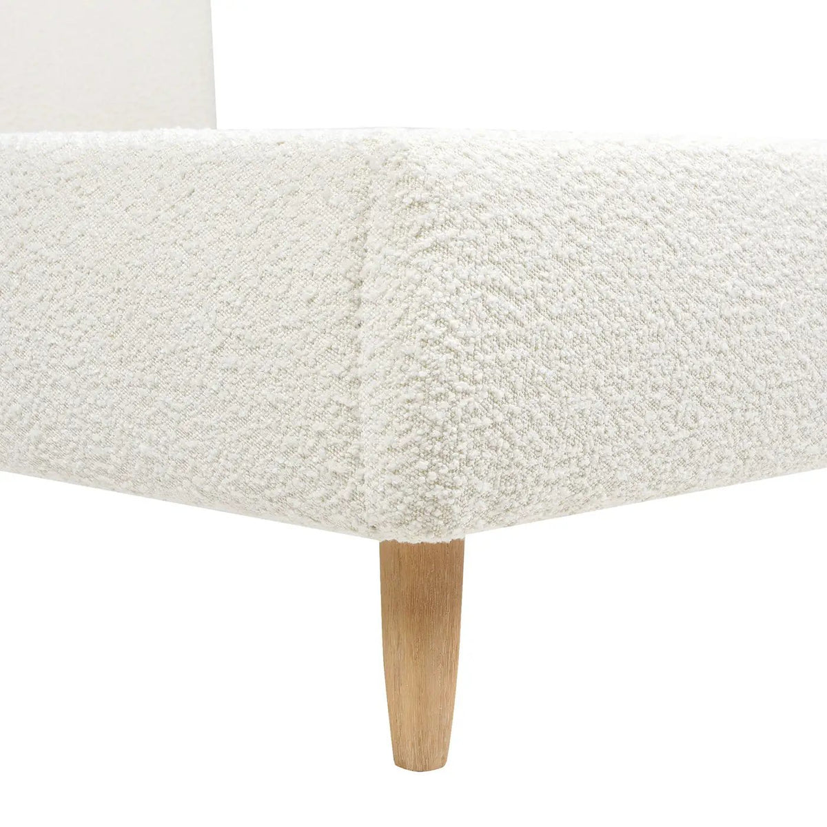 Roman Upholstered Platform Bed | Curved Headboard | Upholstered Rails | Eco-Friendly Construction