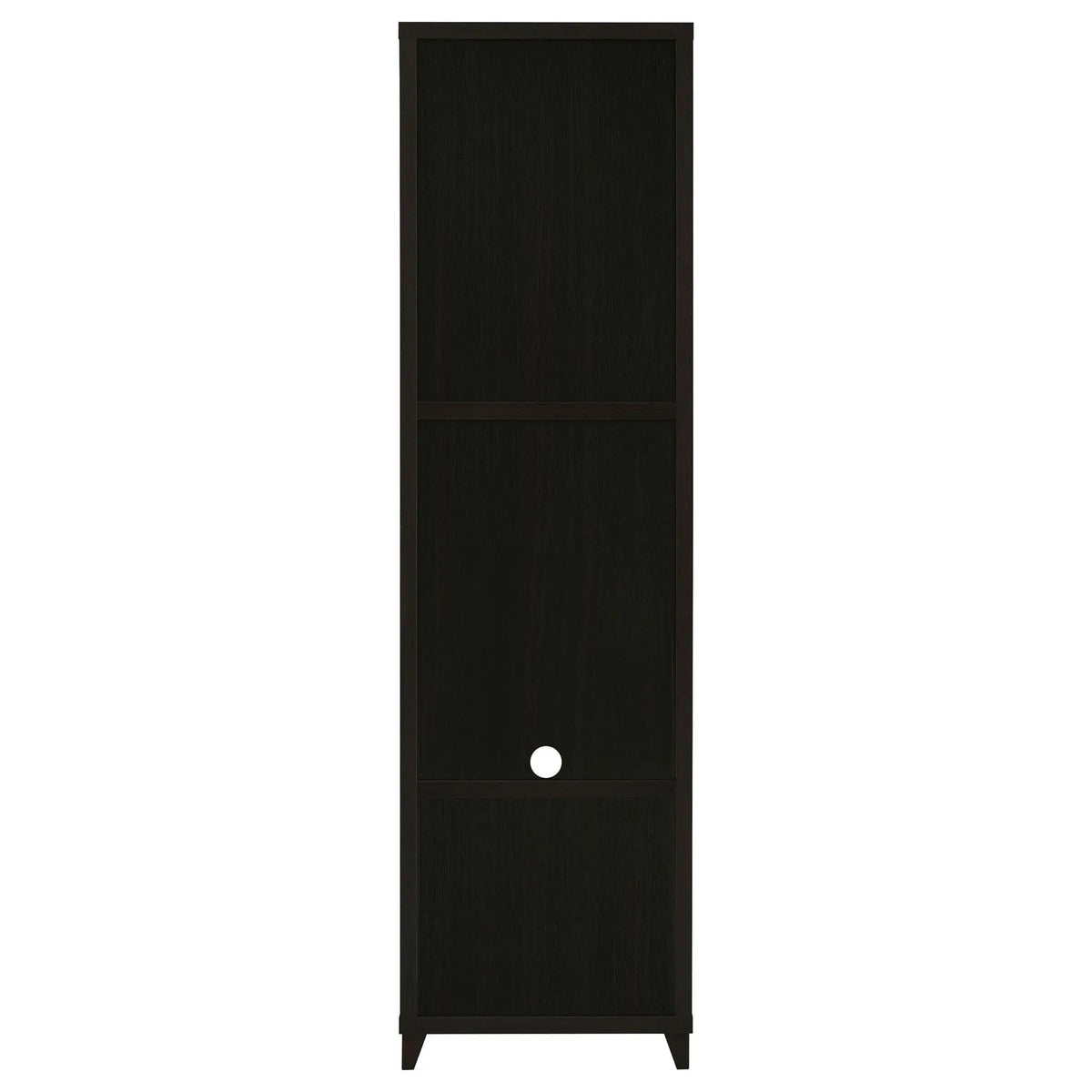 Lewes 4-shelf Engineered Wood Media Tower Pier | 21.25 x 11.5 x 76 in | Engineered Wood | Cappuccino