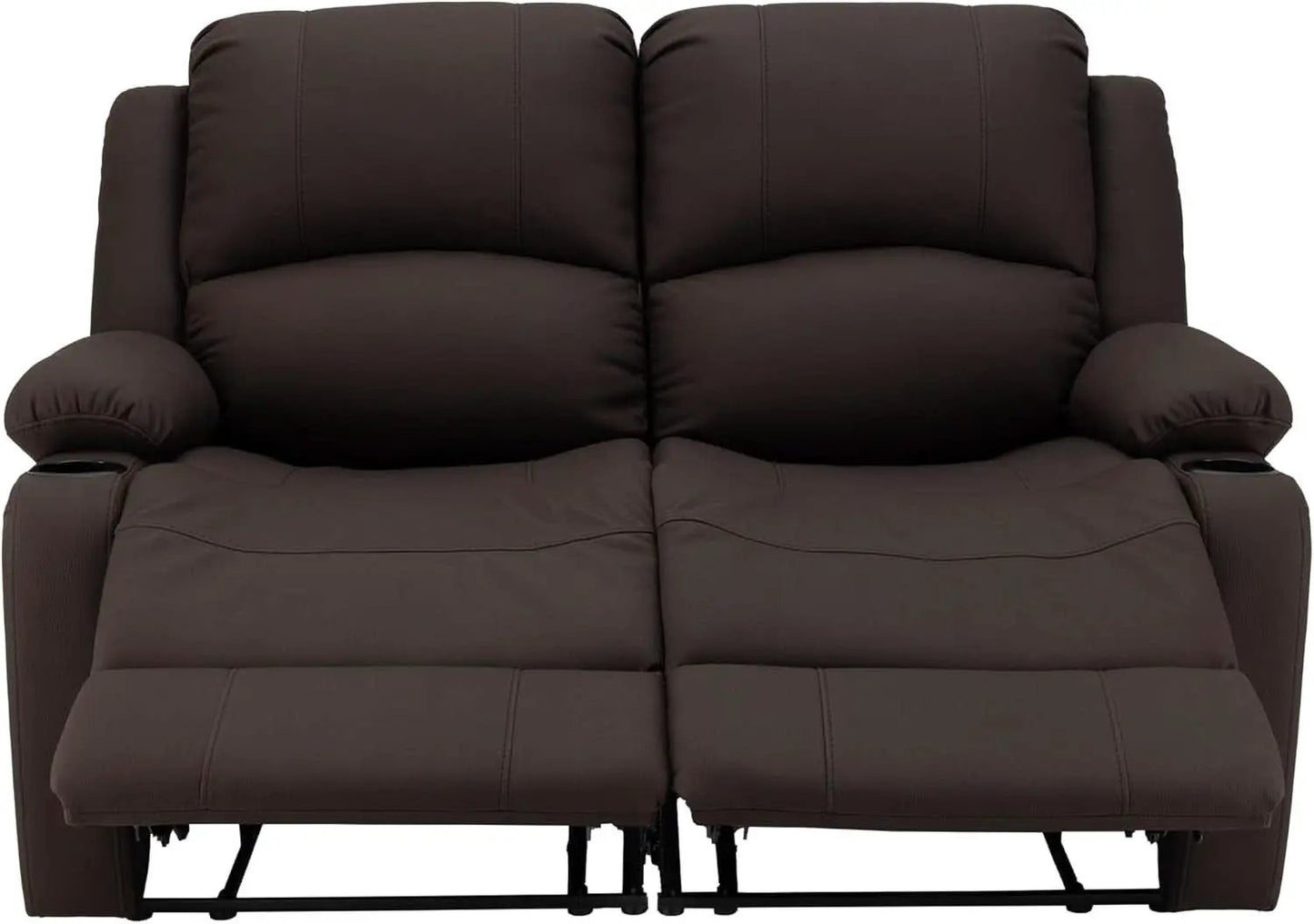 58 Inch Double Wall Hugger Theater Recliner Sofa, Chocolate from PriceLows™