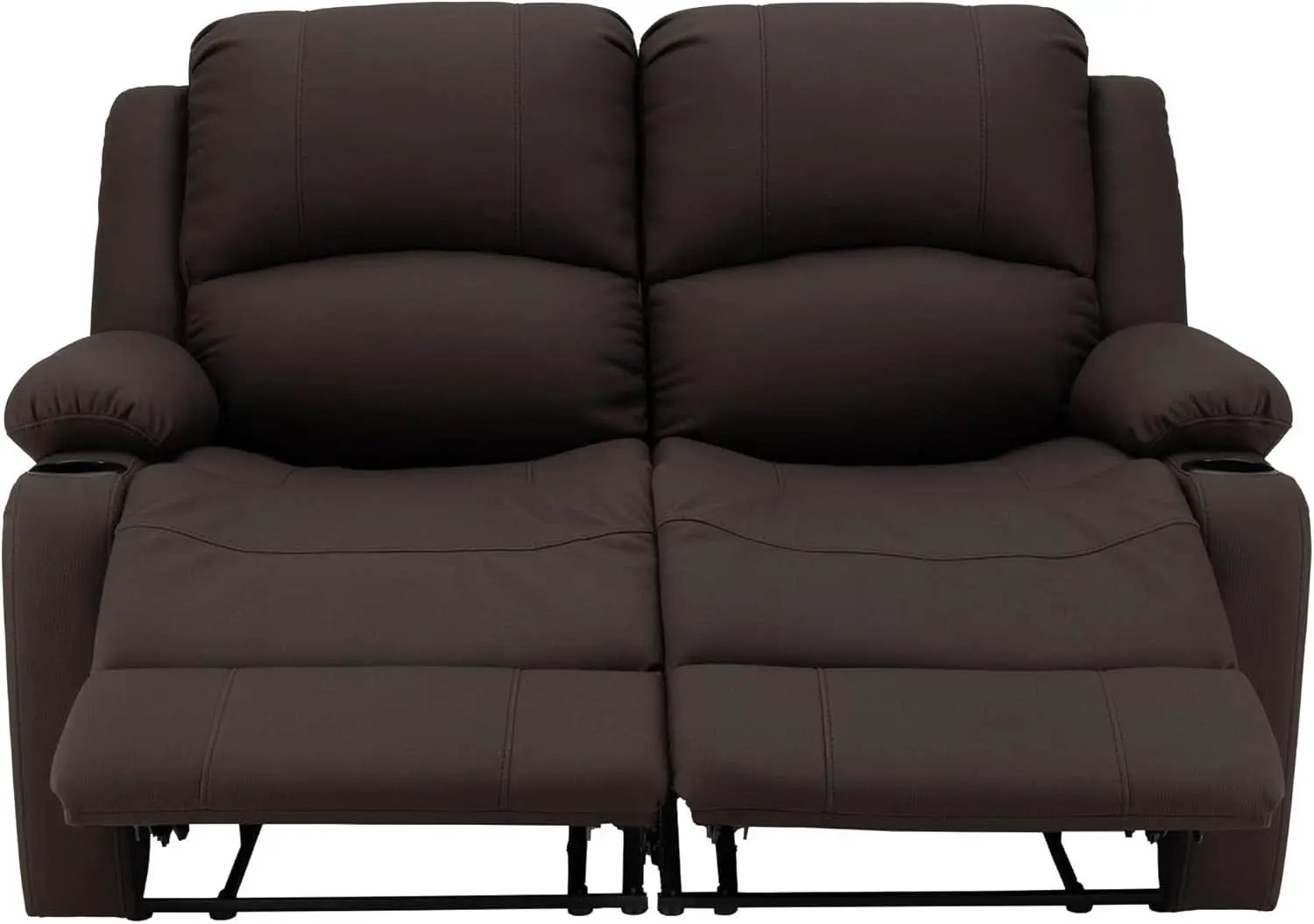 58 Inch Double Wall Hugger Theater Recliner Sofa, Chocolate from PriceLows™