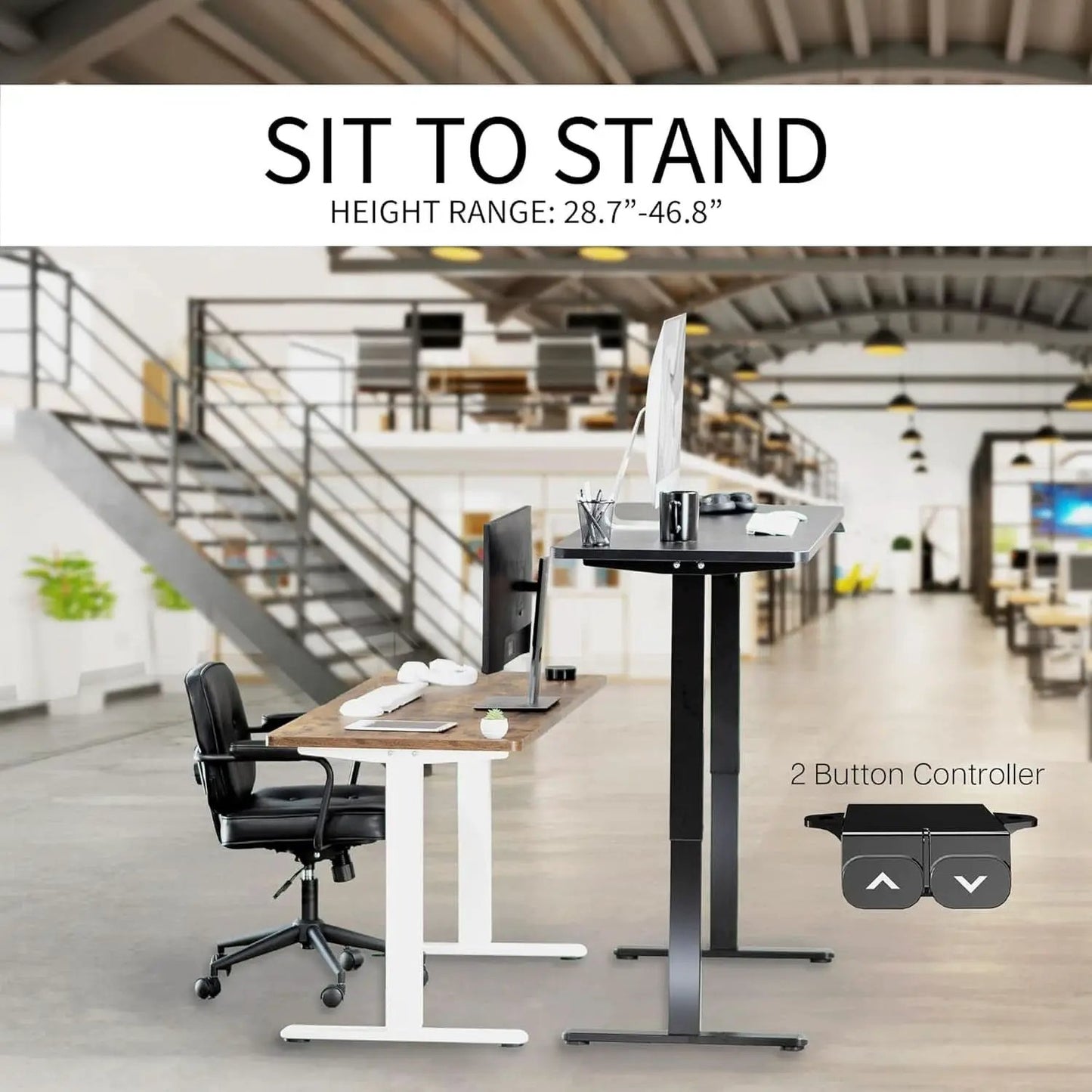 60 Inch Electric Height Adjustable Desk For Home Office from PriceLows™