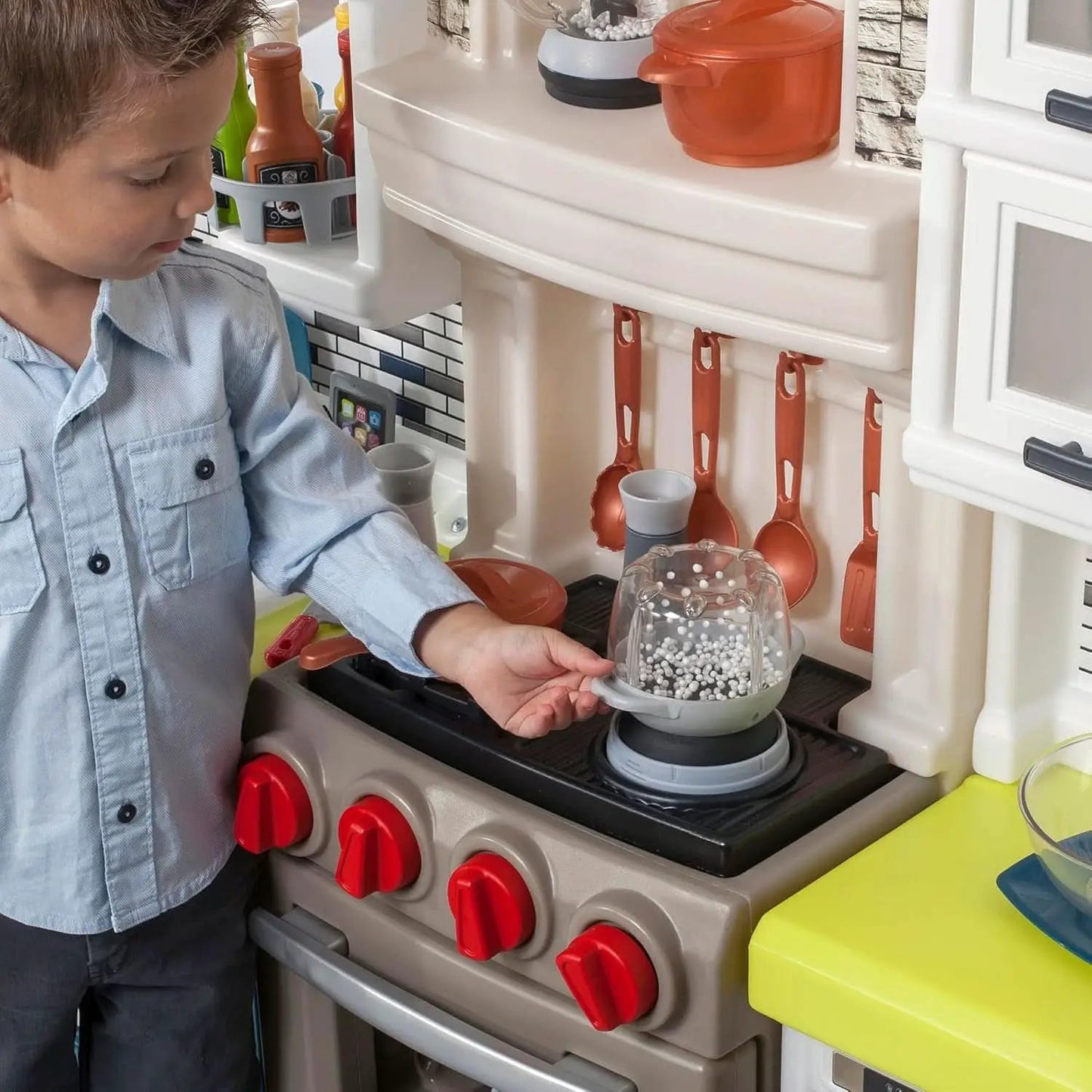 Durable Plastic Kids Kitchen Playset Bright Lights from PriceLows™