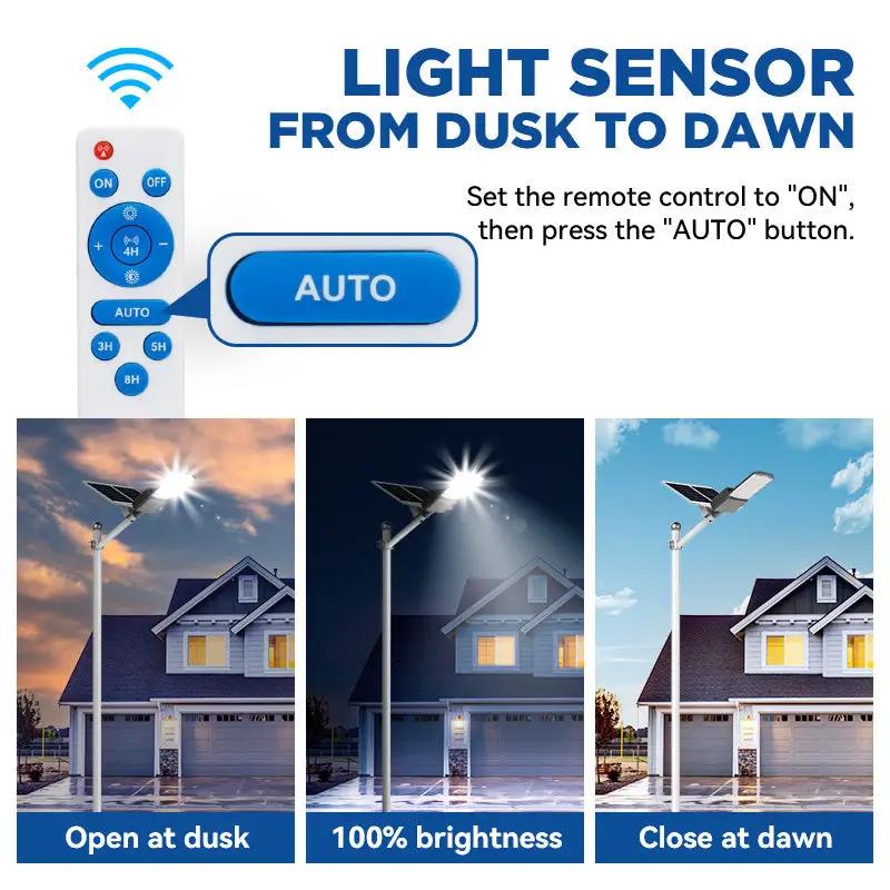 Solar Street Light With Pole | 50000 Lumen | IP65 Waterproof | 20Ft
