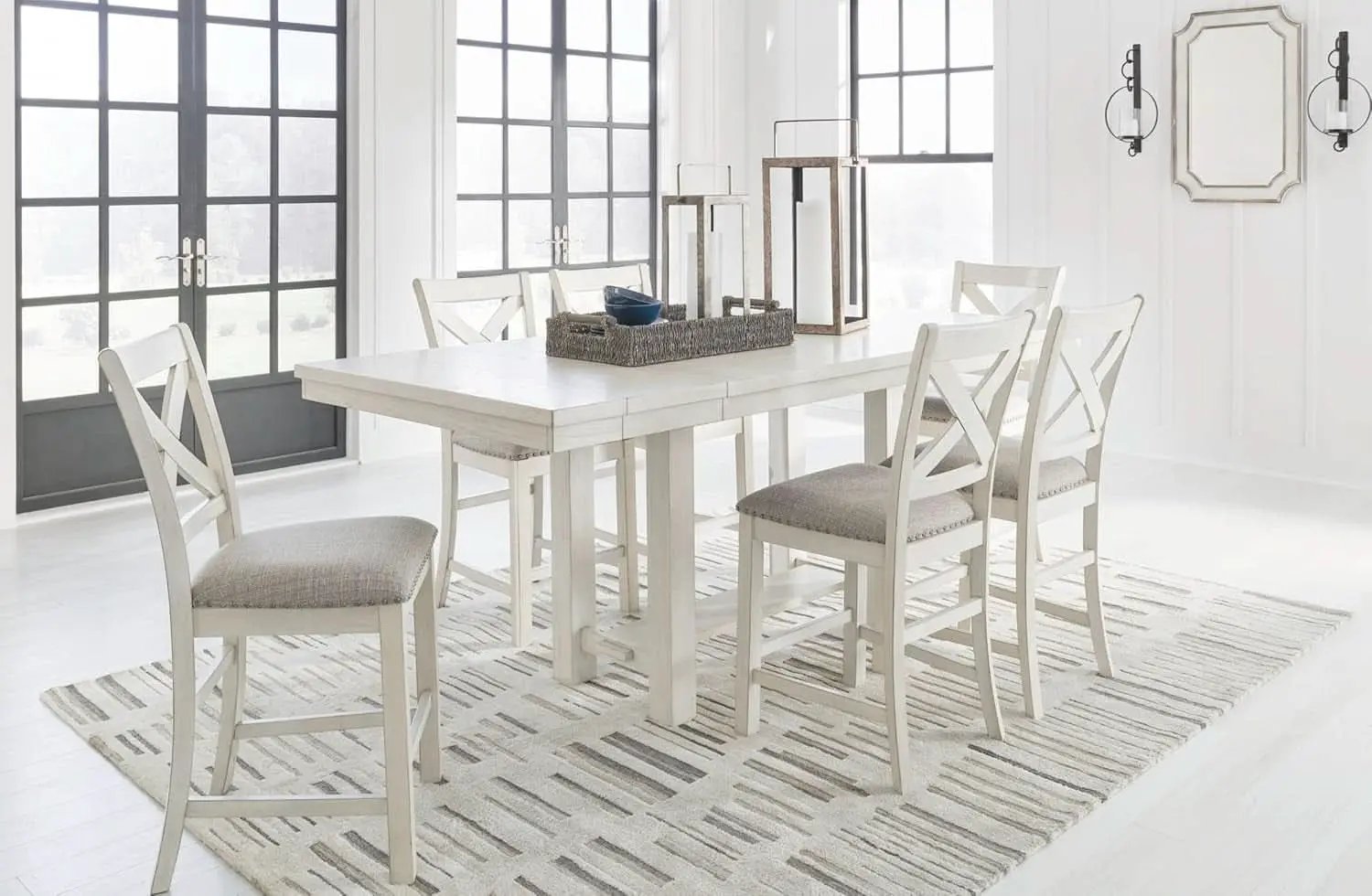 Robbinsdale Counter Height Dining Extension Table 42W 86D White from PriceLows™