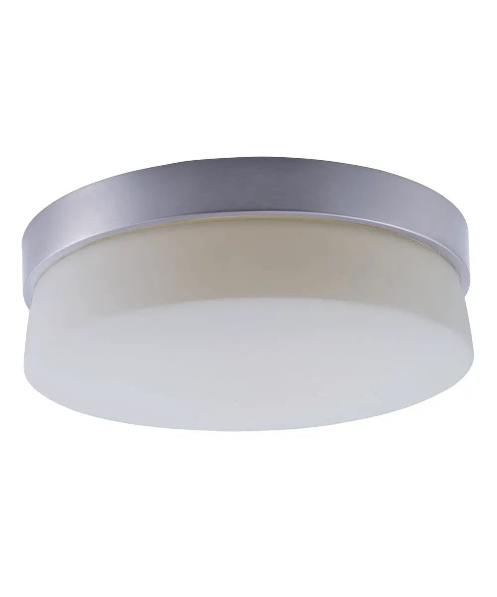 LED Flush Mount Fixture | 11 Inch Width | 1 Light | Satin Silver Finish