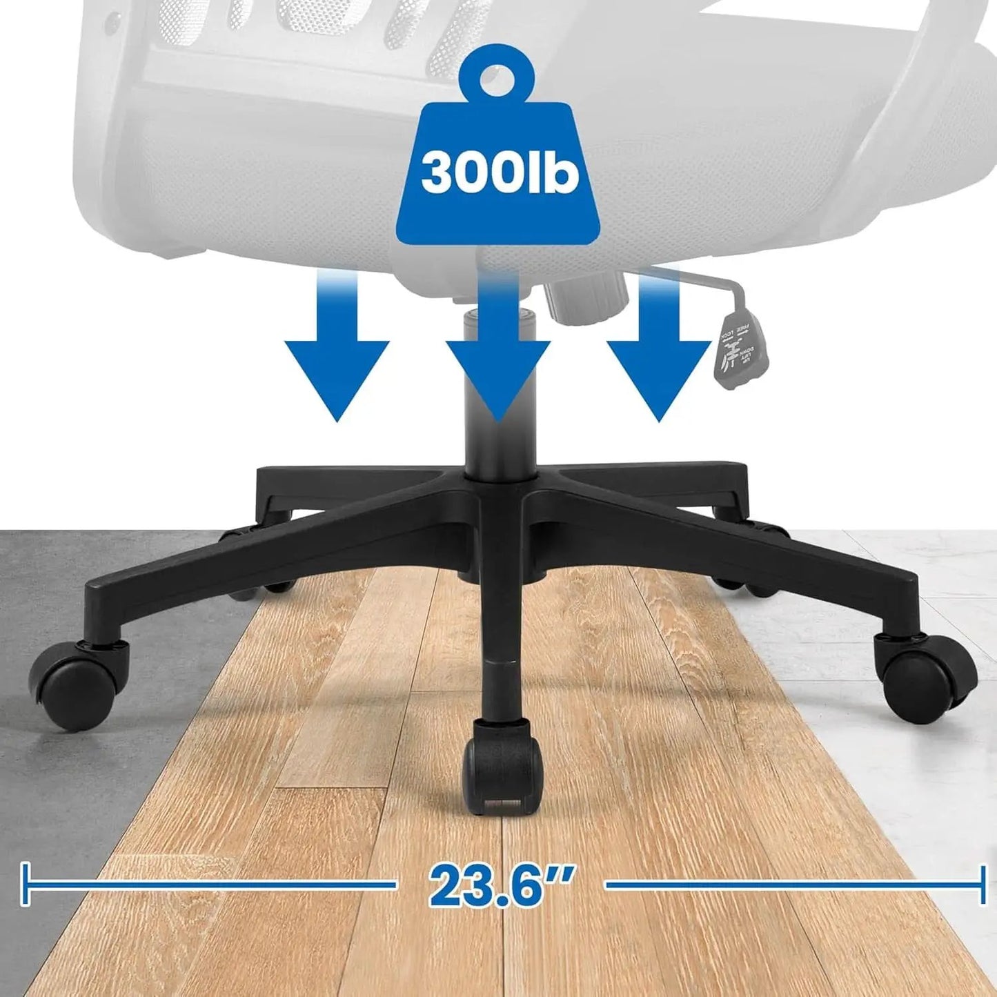 Ergonomic Mesh Office Chair With Lumbar Support Black from PriceLows™
