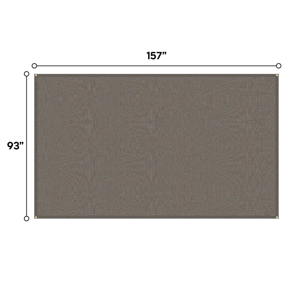 13' X 7.7' Outdoor Pergola Sun Shade Cover Cloth Patio Canopy Hdpe Permeable With | Umbrella & Canopy | Fabric & Stainless Steel | Brown