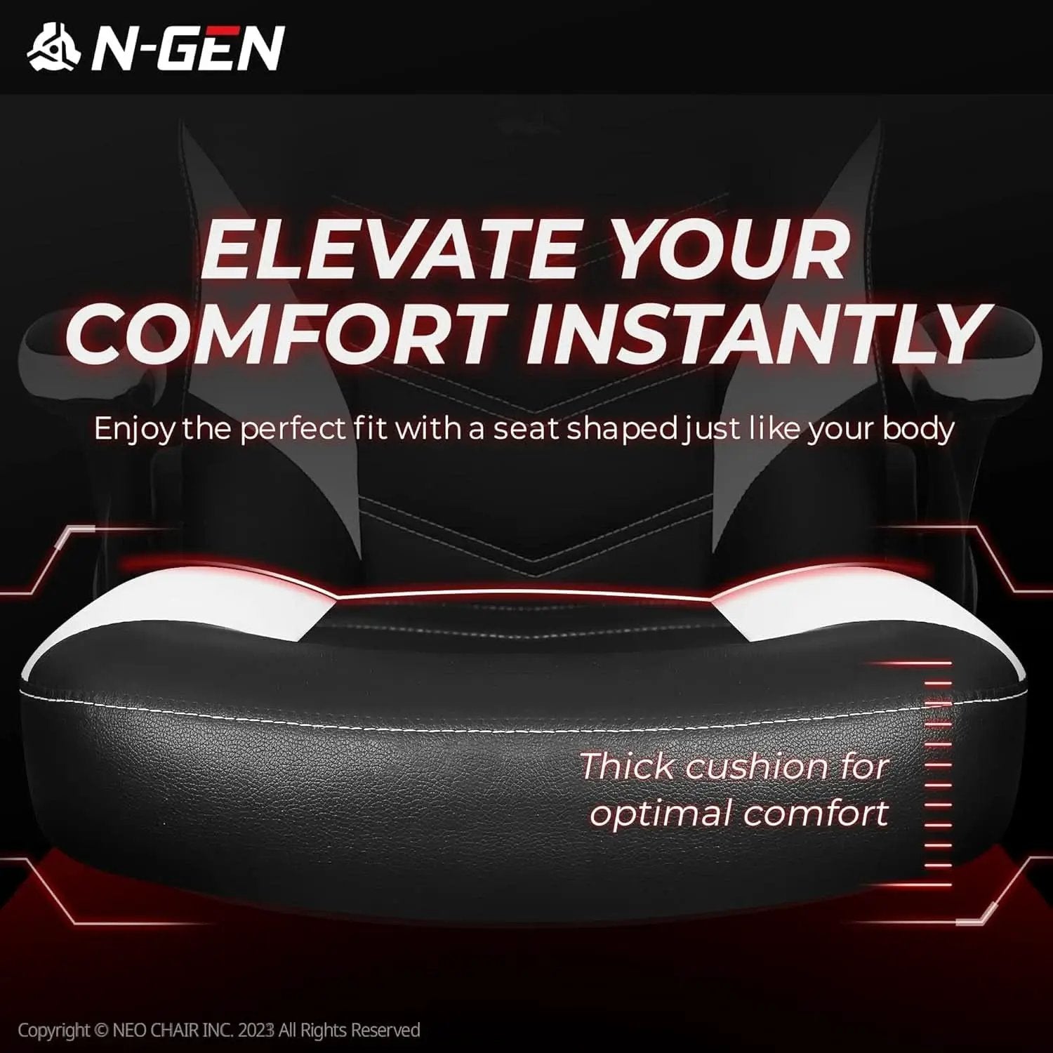 White Gaming Chair With Lumbar Support And Flip Up Arms from PriceLows™
