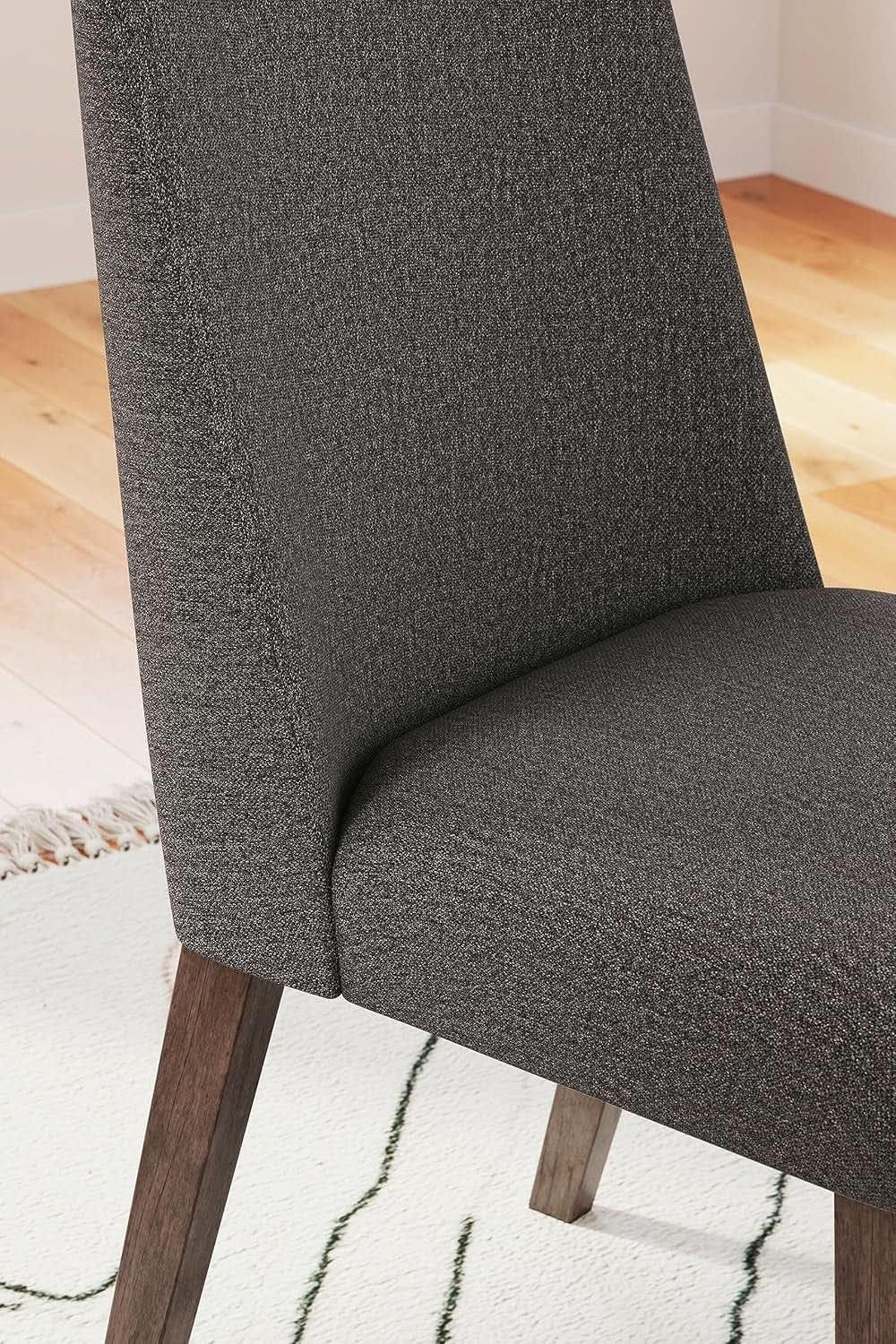 Upholstered Dining Chair, Foam Cushion, Dark Gray Set Of 2 from PriceLows™