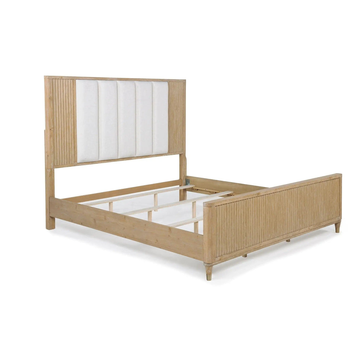 High Headboard Bed | 2 Pieces | Fabric & Wood | Bedroom