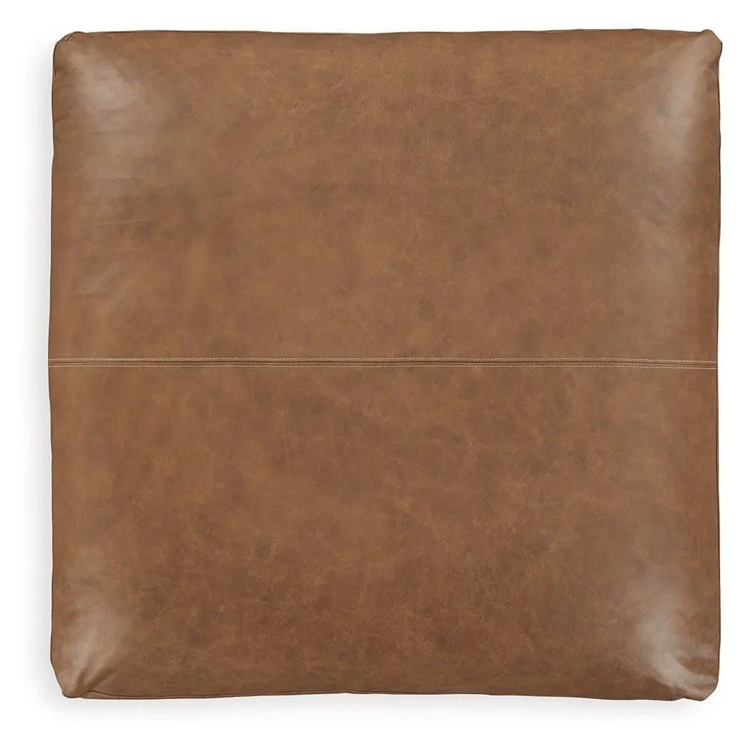 Emilia Oversized Accent Ottoman | 2 Pieces | Faux Leather | Living Room