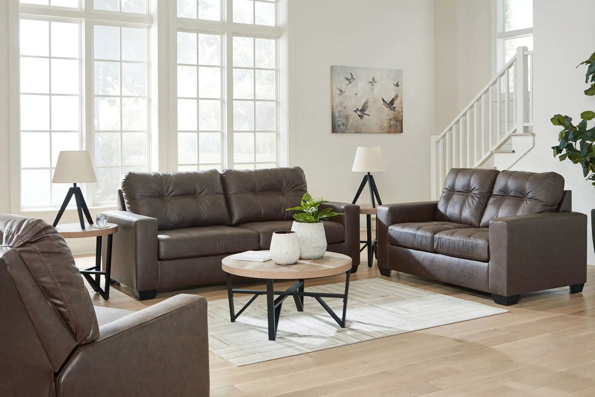 Barlin Mills Living Room Set | Sofa And Loveseat | Faux Leather | Versatile Style