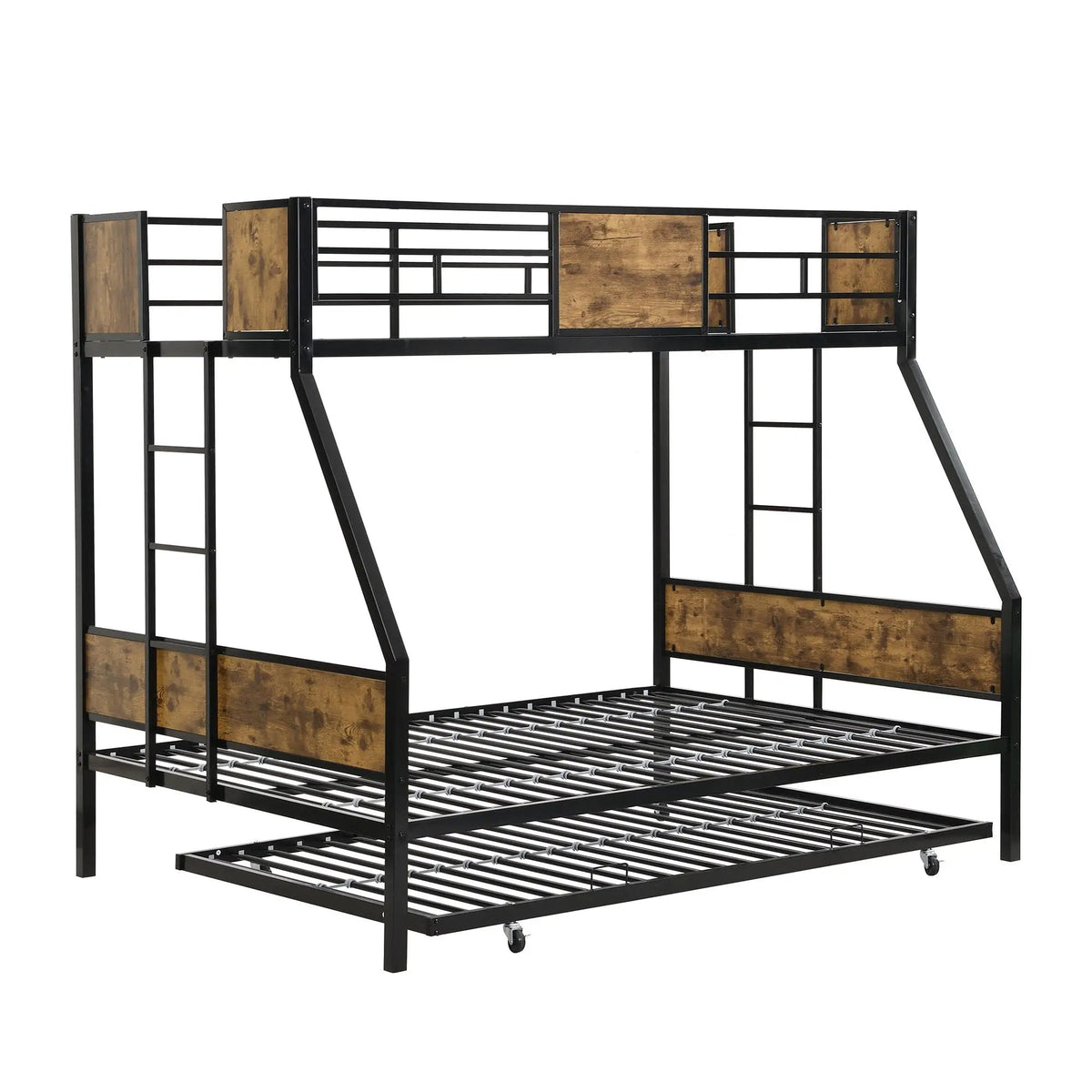 Modern Metal Bunk Bed | Dual Side Ladder | Steel Construction