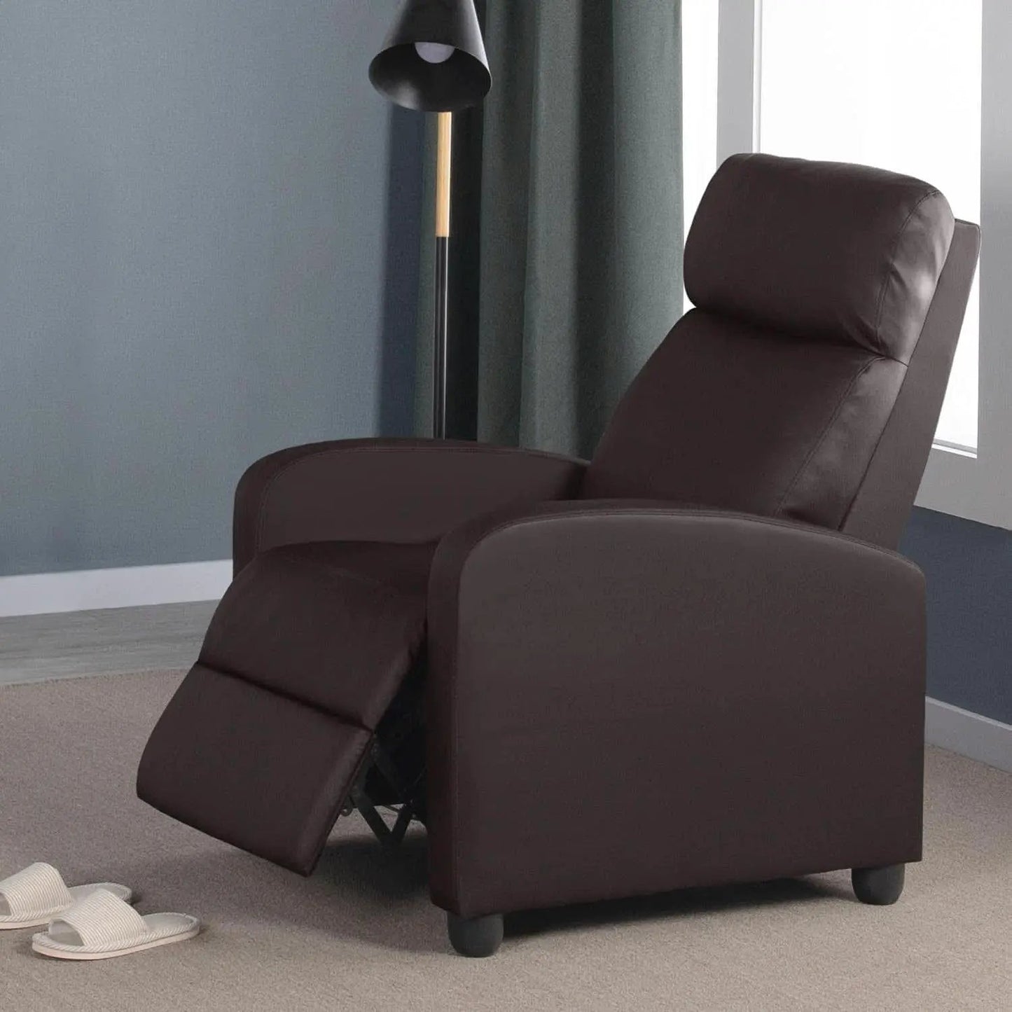 Set Of 2 PU Leather Padded Recliner Chairs For Living Room from PriceLows™