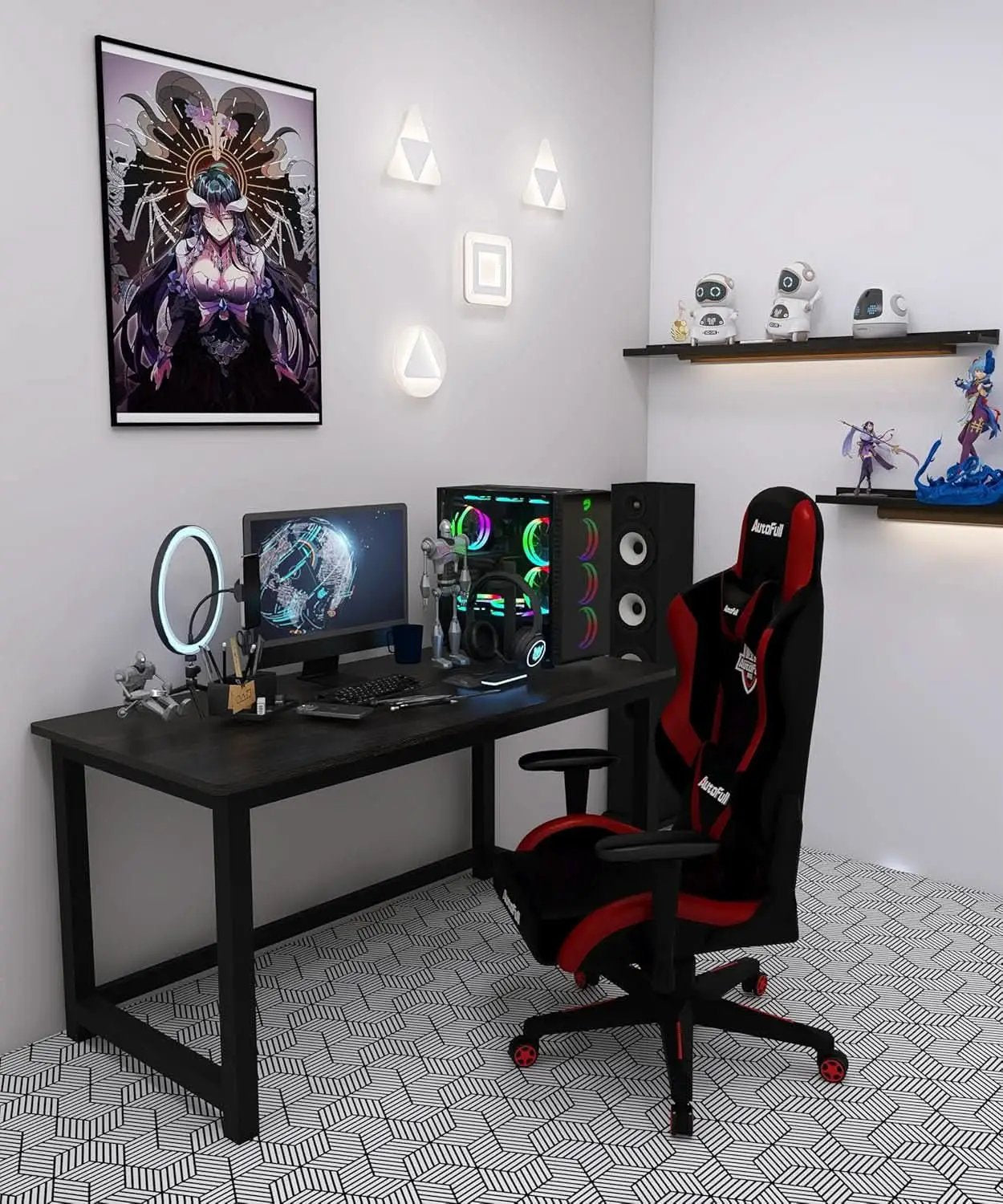 51 Inch Black Steel Computer Desk Heavy Duty 770 Lb from PriceLows™